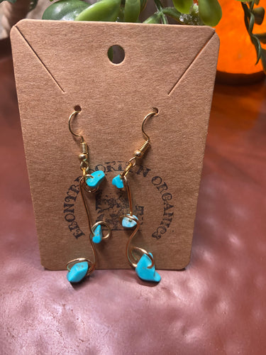 Turquoise swirl earrings