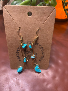 Turquoise swirl earrings