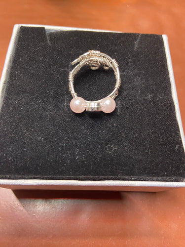 Silver flower ring