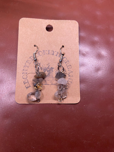 Smokey Quartz cluster earrings