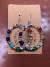 Load image into Gallery viewer, 7chakra hoop earrings