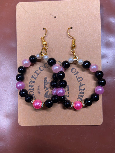 Mixed pink earrings