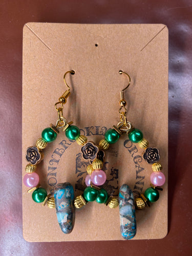 Stone accent earrings