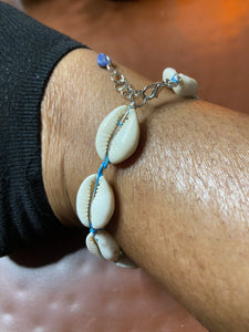 Cowrie silver wrapped Anklet