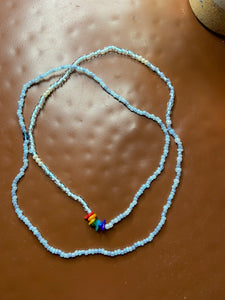 Icy blue Waist beads