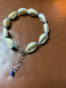 Cowrie silver wrapped Anklet