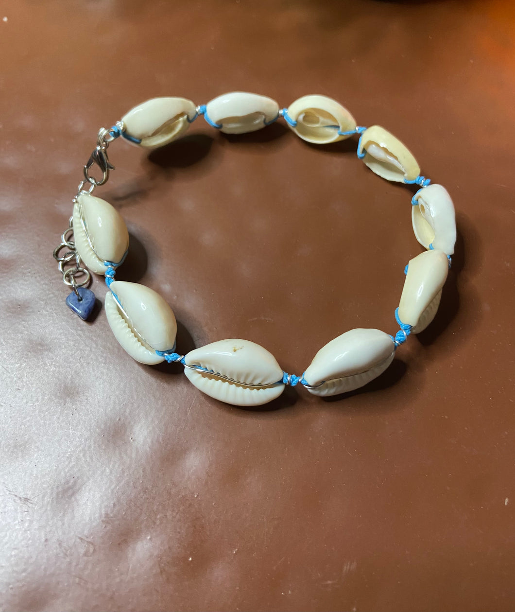 Cowrie silver wrapped Anklet