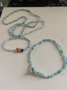 Icy blue Waist beads