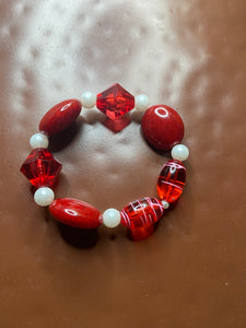 Ruby pearl bracelet