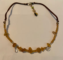 Load image into Gallery viewer, Citrine and Clear Quartz choker