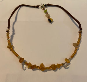 Citrine and Clear Quartz choker